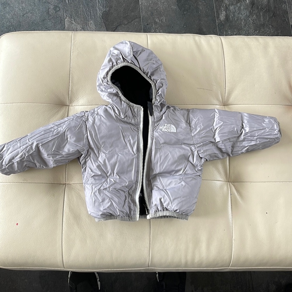 Reversible baby north face jacket